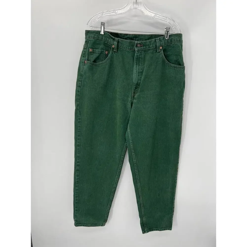 Levi’s 560 Vintage Green Jeans Made in USA 36x30 Loose Fit‎ 90s Denim Pants